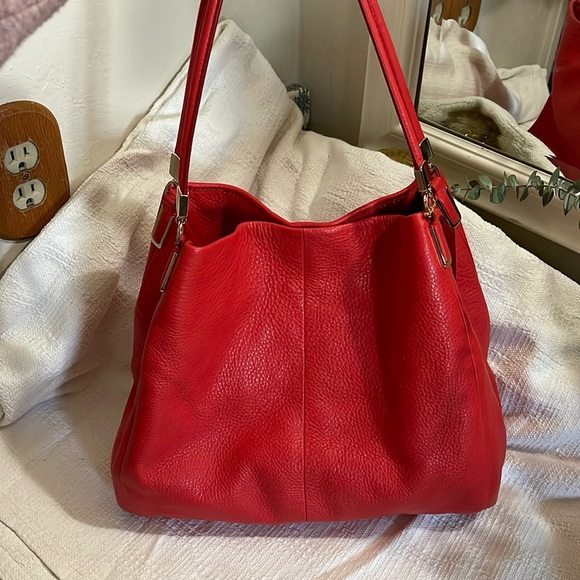 COACH - Madison pebble leather Phoebe satchel- F34495 -NWOT - Picture 1 of 12